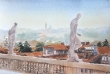 Vicenza: Monte Berico dalla terrazza della Basilica 2014 cm 54 x 36