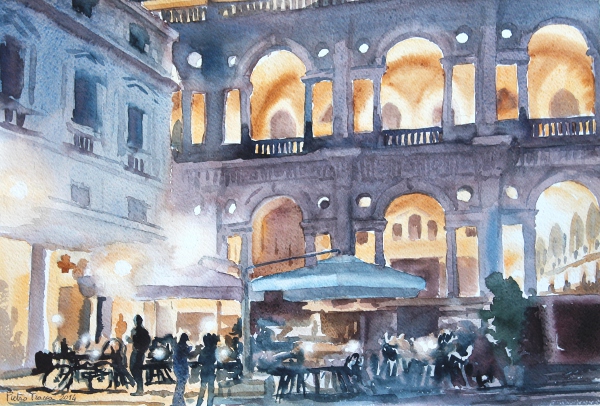 Vicenza: P-zza-Erbe-di-notte-2014-cm-54-x-36